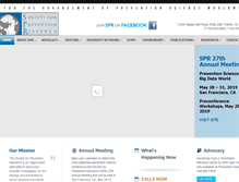 Tablet Screenshot of preventionresearch.org
